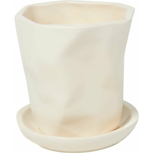 Горшок цветочный Gonchar Креатив d9 h9 v02 л керамика белый 1362₽