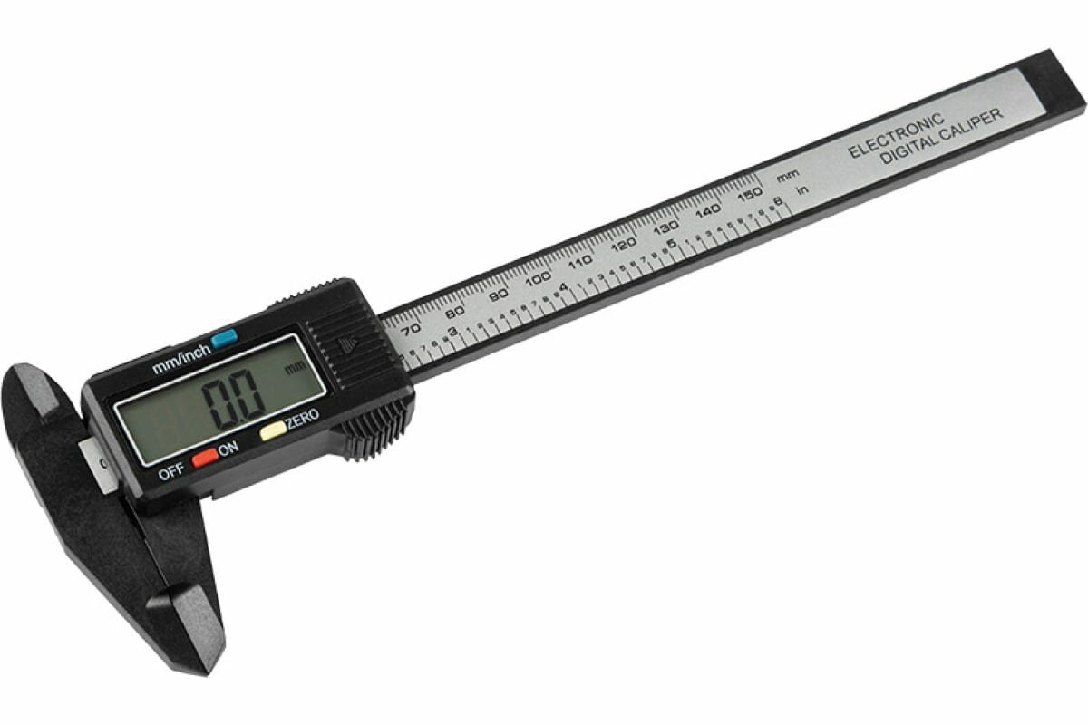 Штангенциркуль цифровой с глубиномером с ЖК дисплеем, 0-150 мм, точность 0,1 мм