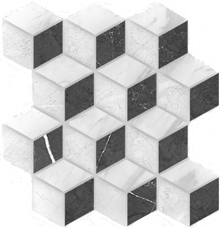 фото Мозаика Cersanit Royal Stone многоцветный A-RS2L451\G 28x27 (цена за штуку)