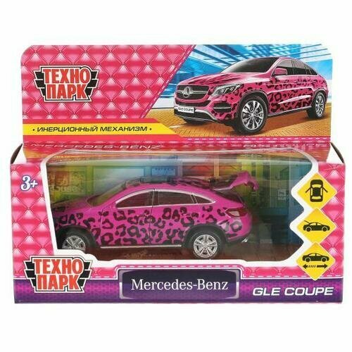 Машина металл MERCEDES-BENZ GLE COUPE для девочек 12 см, двери, багаж, кор. Технопарк в кор.2*36шт