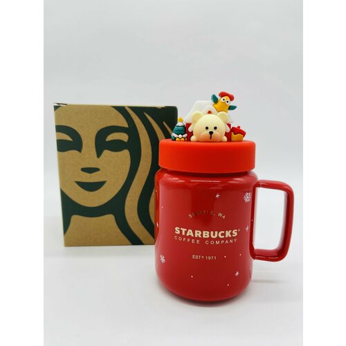 Кружка Starbucks красная новогодняя