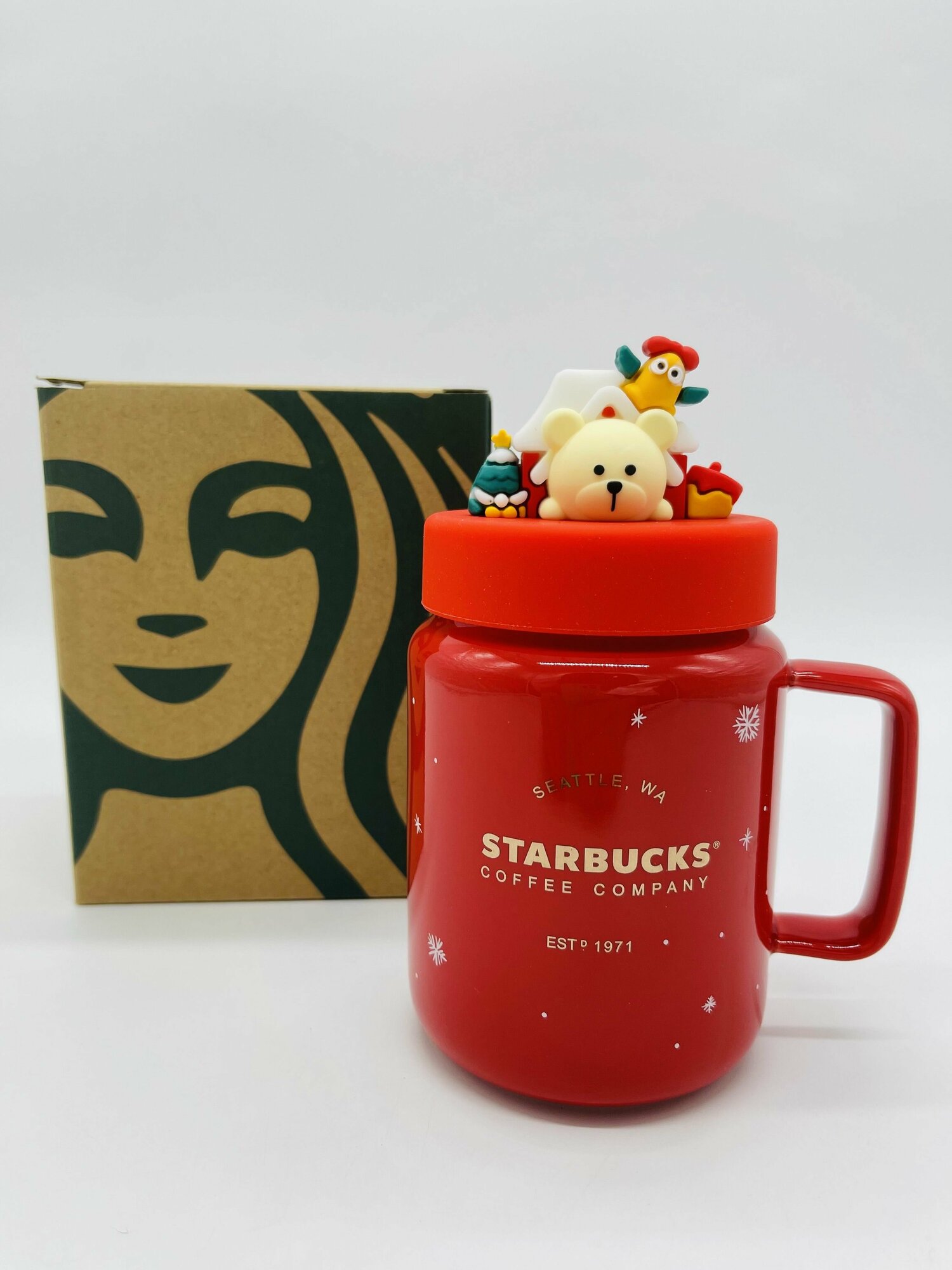 Кружка Starbucks красная новогодняя