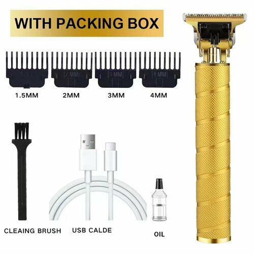 Электрическая машинка для стрижки T9 с функцией прямой зарядки цвет золотой спираль 51400₽