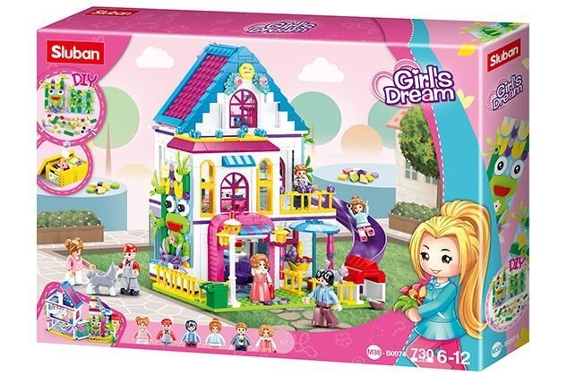 Конструктор SLUBAN Загородный Дом с фигурками — фото 1