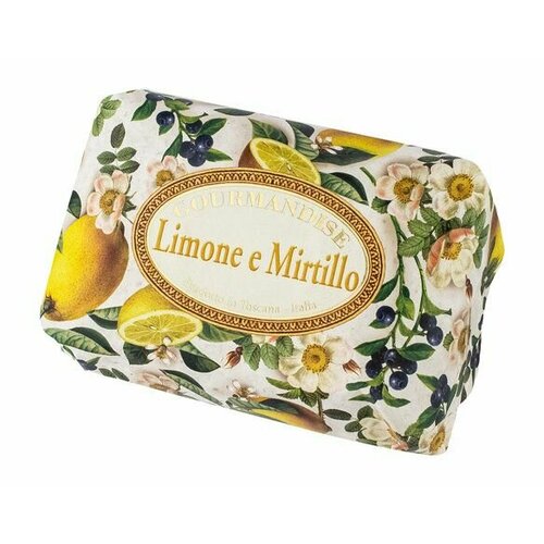 Натуральное мыло с ароматом лимона и черники Savon Parfume Limone e Mirtillo 1174₽