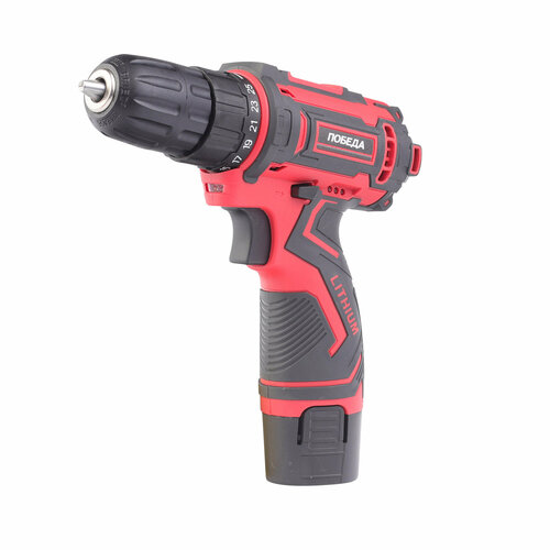 Дрель-шуруповерт аккумуляторная победа ДА-12П2 Ли РИ 12В 2 скорости 25Нм 2090₽