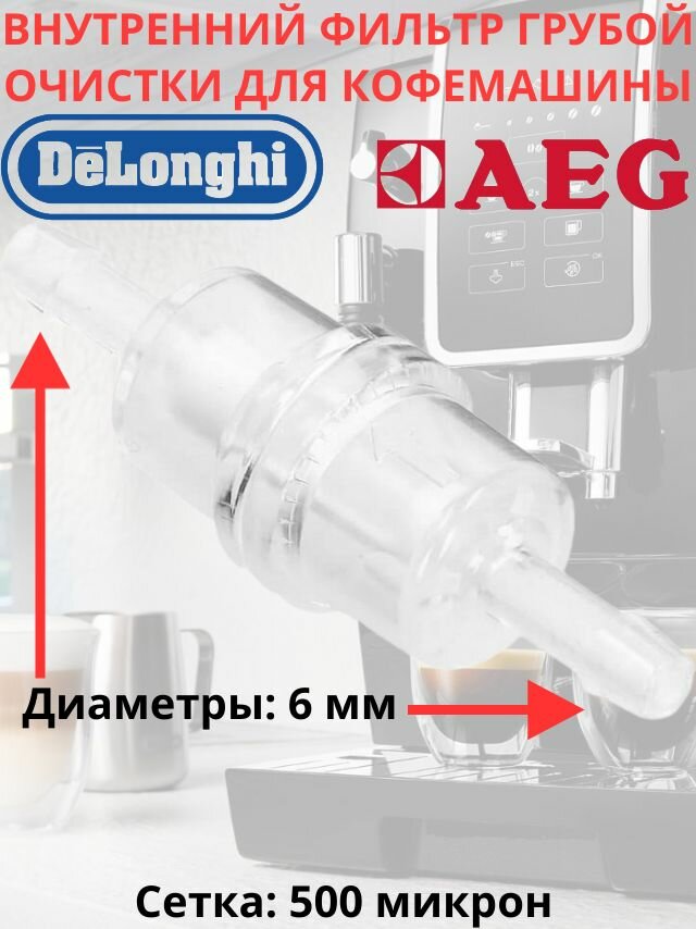 фото Фильтр грубой очистки для кофемашины и кофеварки DeLonghi, Saeco, AEG, Philips