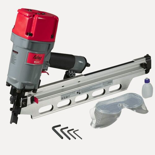 Изображение товара Пистолет гвоздескобозабивной FUBAG N90R / размер (GA) 11, сечение 2,8-3,8 мм, глубина забивания 50-90 мм, расход воздуха 8,8 л/выстрел, 100256