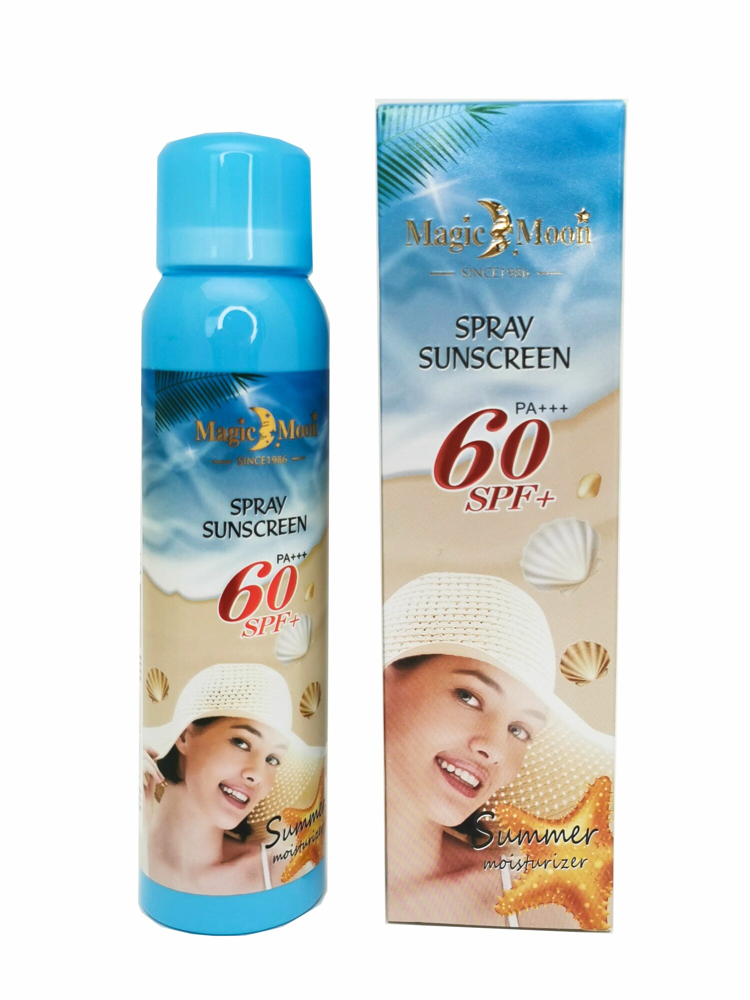 Картинки Magic Moon Солнцезащитный спрей, крем от загара для лица и тела SPF 60