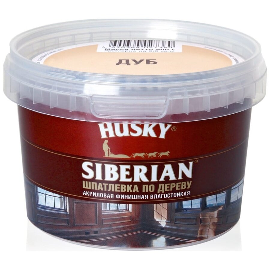 фото Шпатлевка по дереву HUSKY дуб 0,8кг