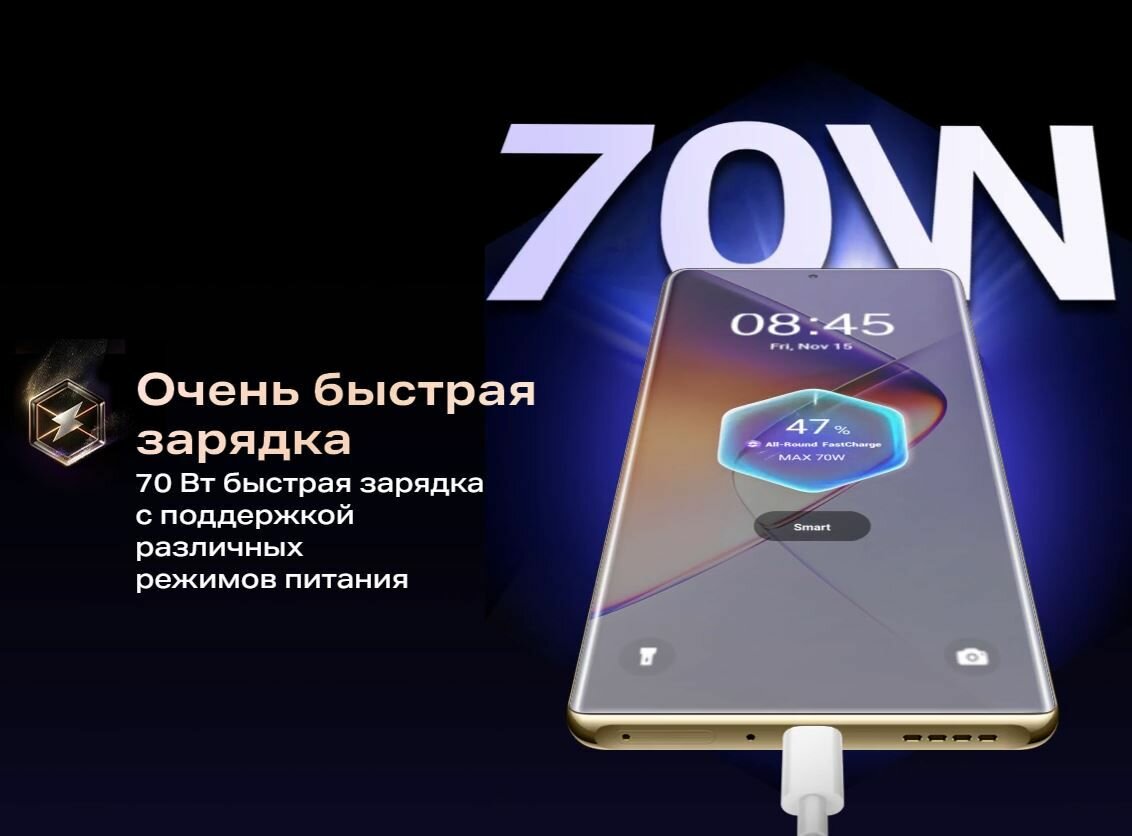 Смартфон NOTE 40 PRO, 12ГБ/256ГБ, экран 2436 x 1080, 8 ядер, зелёный, Dual: nano SIM + eSIM — фото 1