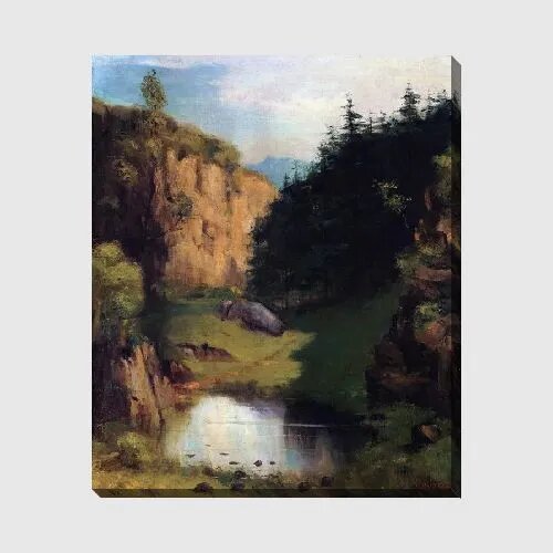 Картина на холсте Озеро (Lake) Курбе Гюстав, 50*60 см