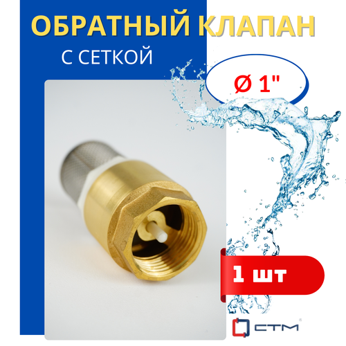 Обратный клапан 1 (дюйм) с сеткой (СТМ) 1шт.