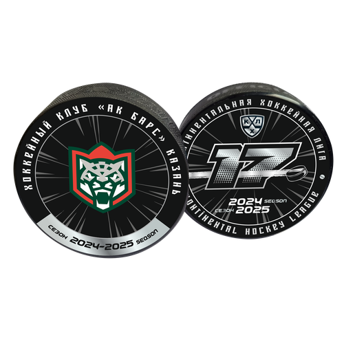 Шайба хоккейная ExpoState - OFFICIAL Восток - ХК АК Барс Сезон 2024-25 цветная двустор 1228₽