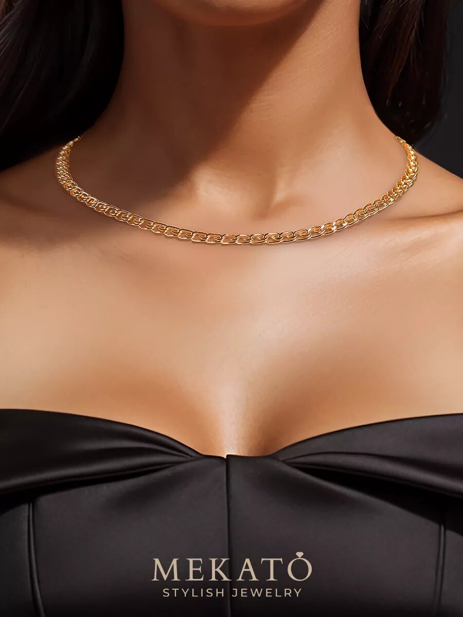 Цепь МЕКАТО, длина 50 см, золотой — фото 1