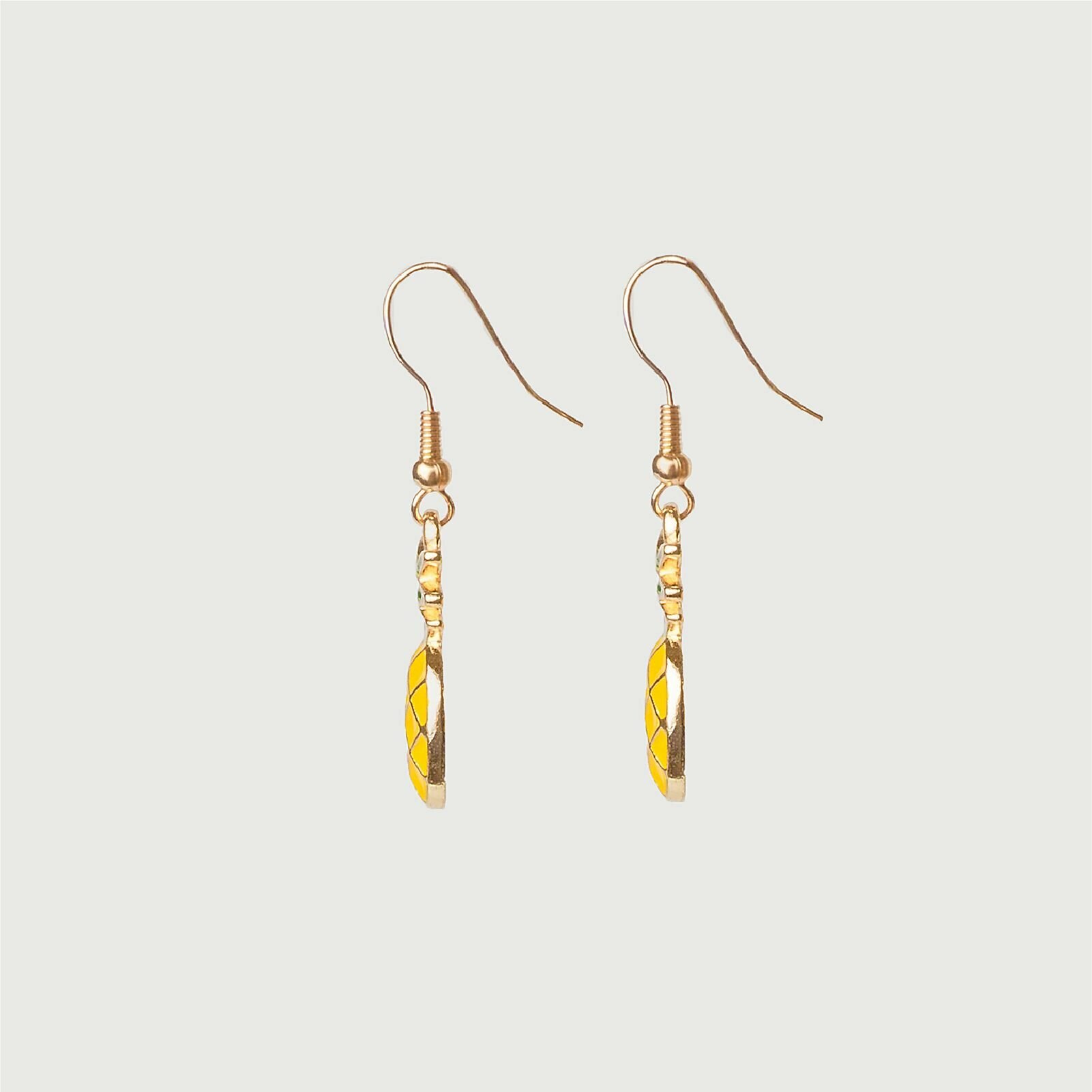 Серьги Meswero, размер 29 мм, оранжевый — фото 1