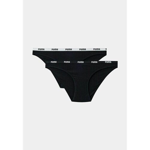 фото Трусы puma women bikini 2p pack, размер 40-42, черный
