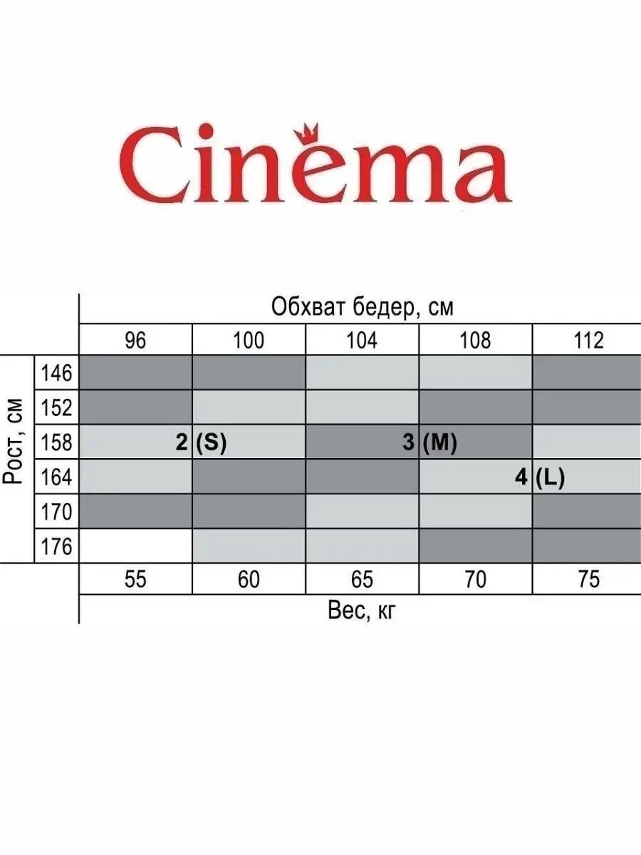 Легинсы-колготки Cinema черные с мехом 300 den, 300 den, размер 2, черный — фото 1