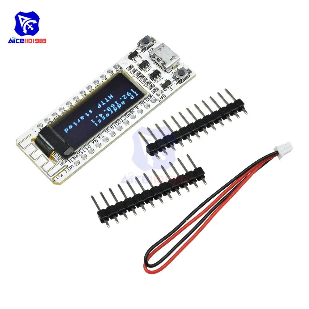 Макетная плата ESP8266 с Wi-Fi, 32 Мб флэш-памяти CP2014, модуль NodeMcu для Arduino IOT, Интернет вещей, синий OLED-дисплей 0,91 дюйма, Белый