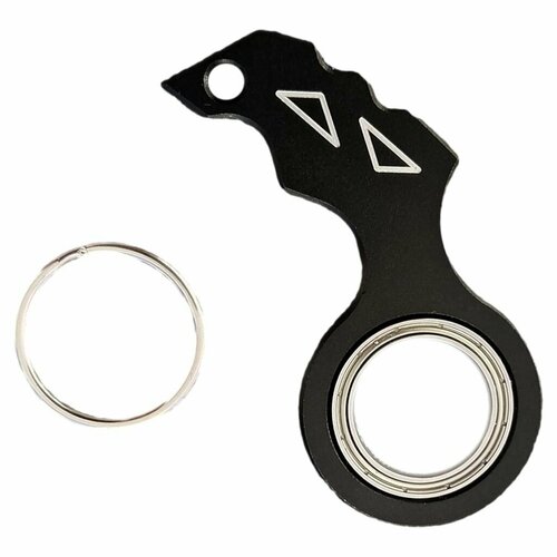Спиннер-брелок для снятия стресса черный металл