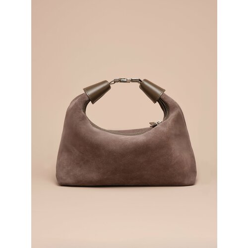 Сумка хобо JACK ARNO, фактура матовая, серая