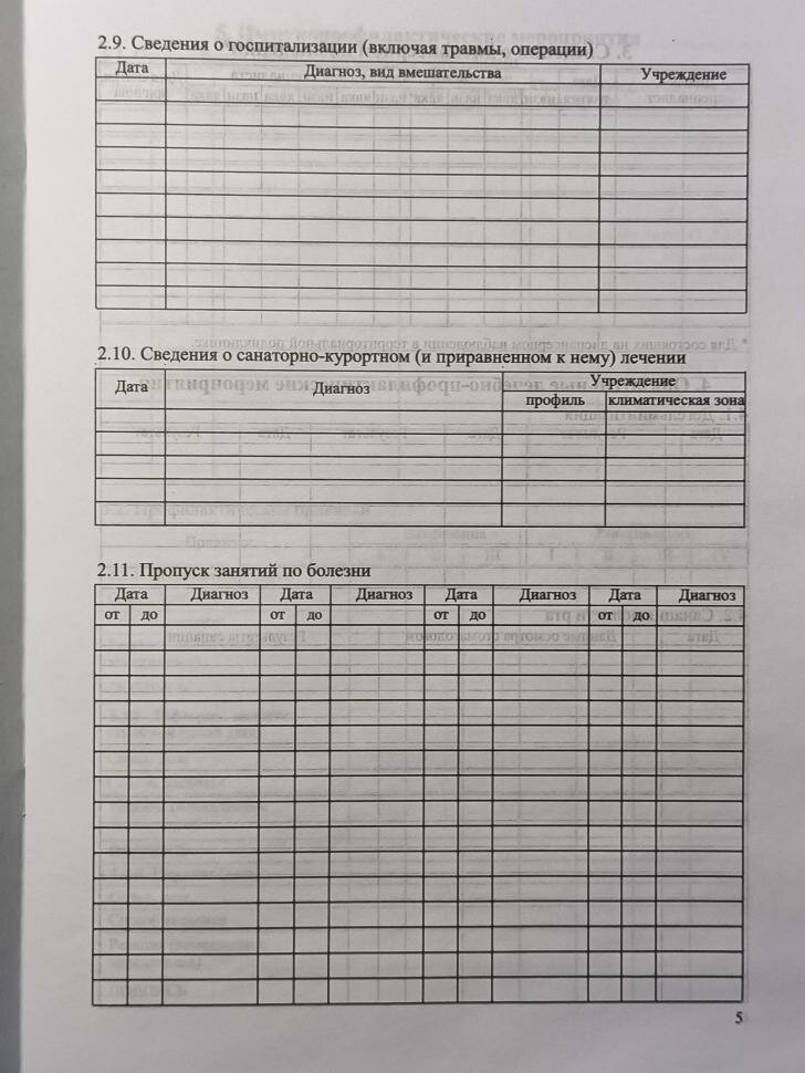 Медицинская карта ребенка. Соответствует форме 026/у-2000. Формат А4, 5шт (зеленая) — фото 1