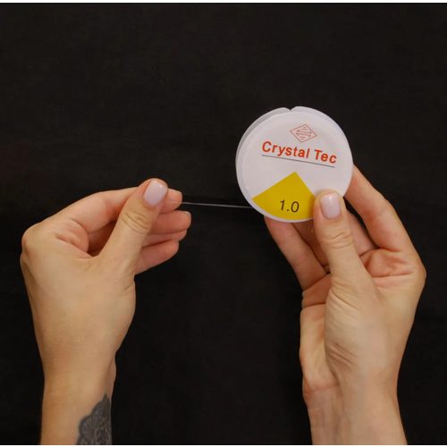 Нитка-резинка силиконовая для бус/бисера/браслета 1 мм, рулон. 25 м, белая, 1 шт