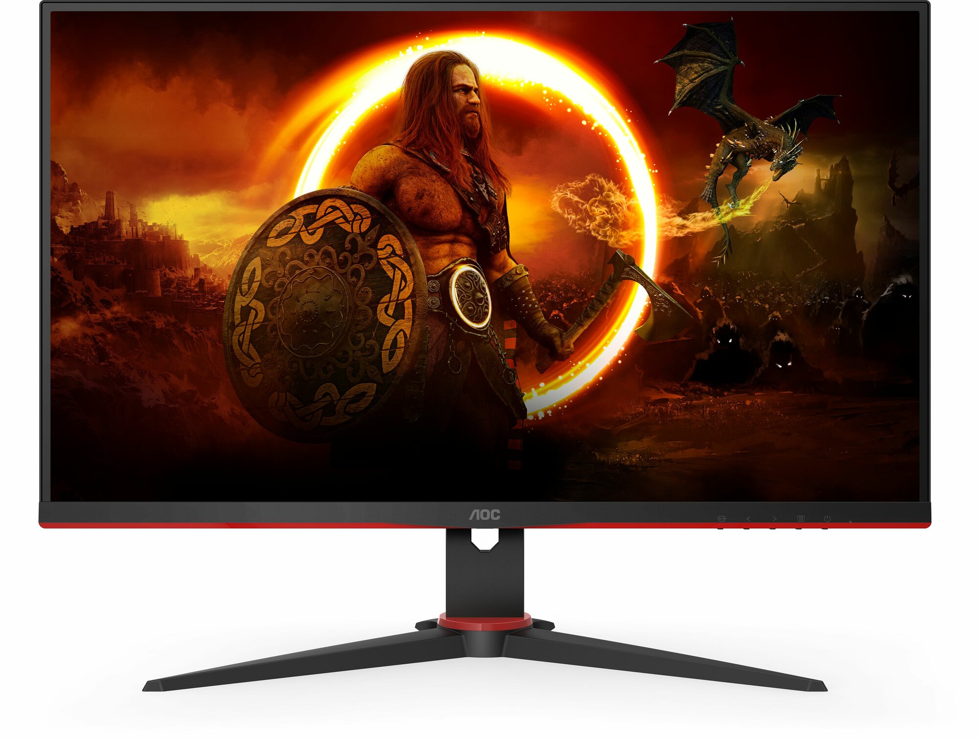 Монитор 27" AOC GAMING 27G2ZNE, 1920x1080, 240 Гц, черный/красный — фото 1