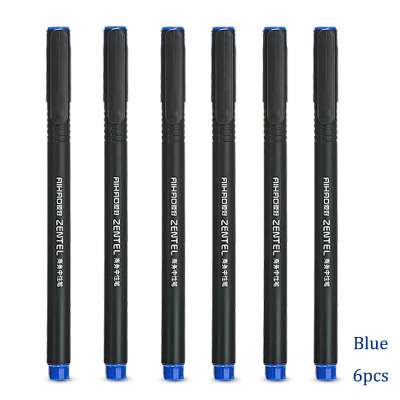 6 шт. гелевые ручки AIHAO 8620, 0,5 мм