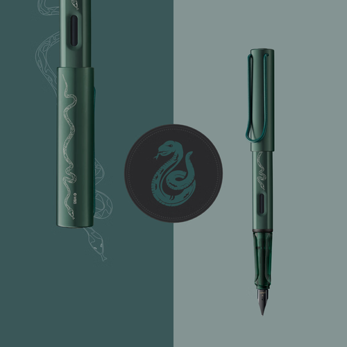 Изображение товара 【Christmas Gift】【New Arrival】LAMYLAMY Harry Potter Collaboration Fountain Pen Gift Set - Slytherin Green, Student Calligraphy Practice Pen Day Gift