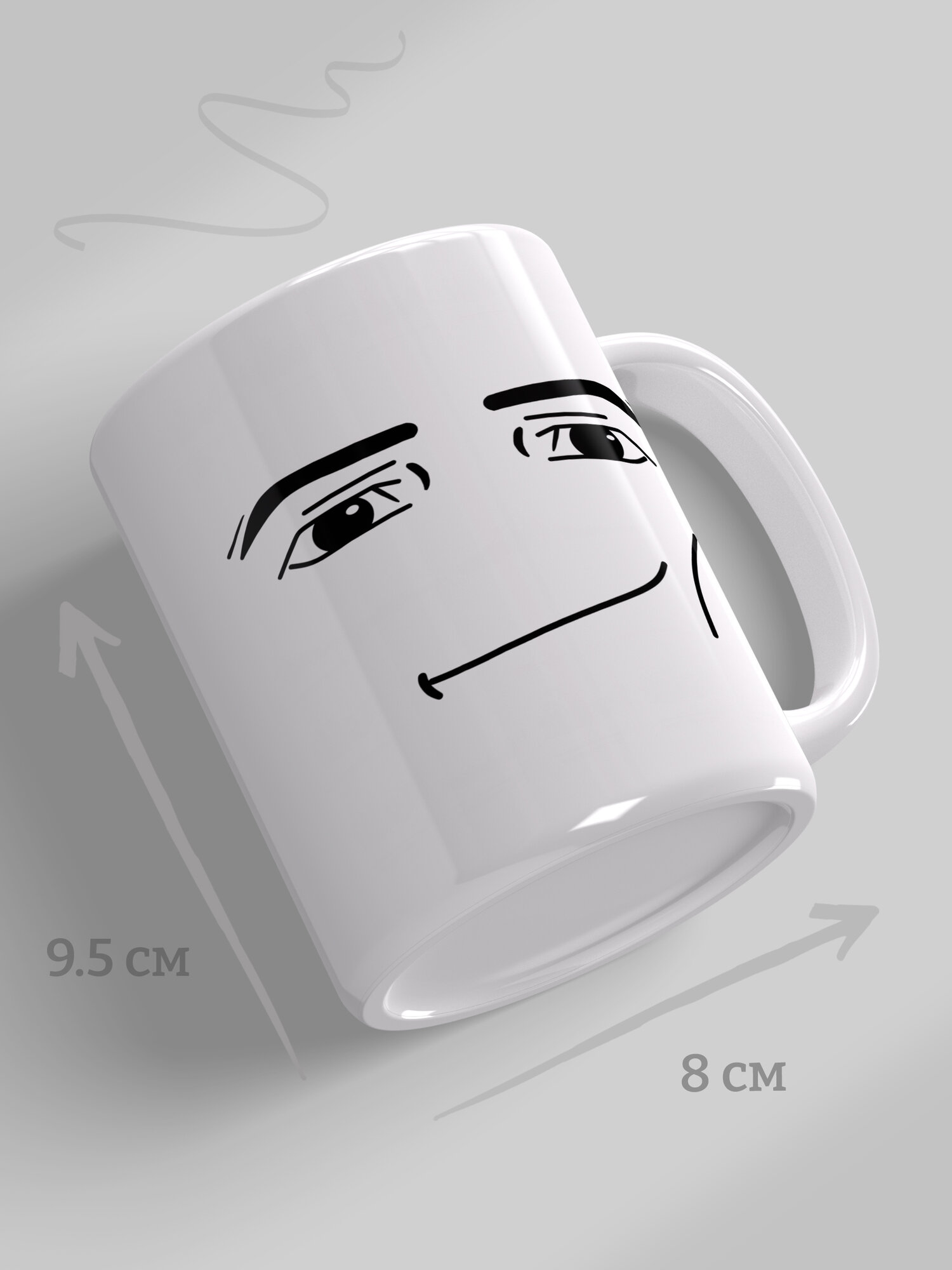 Кружка Роблокс Roblox face, прикол, подарок, мем, 1 шт, 330 мл — фото 1