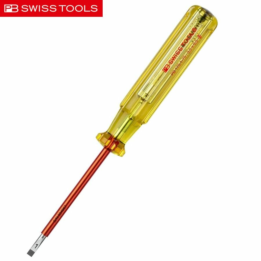 PB SWISS TOOLS Отвертка-тестер, Тестер напряжения, 3,5 x 75 мм, PB 175.1-75