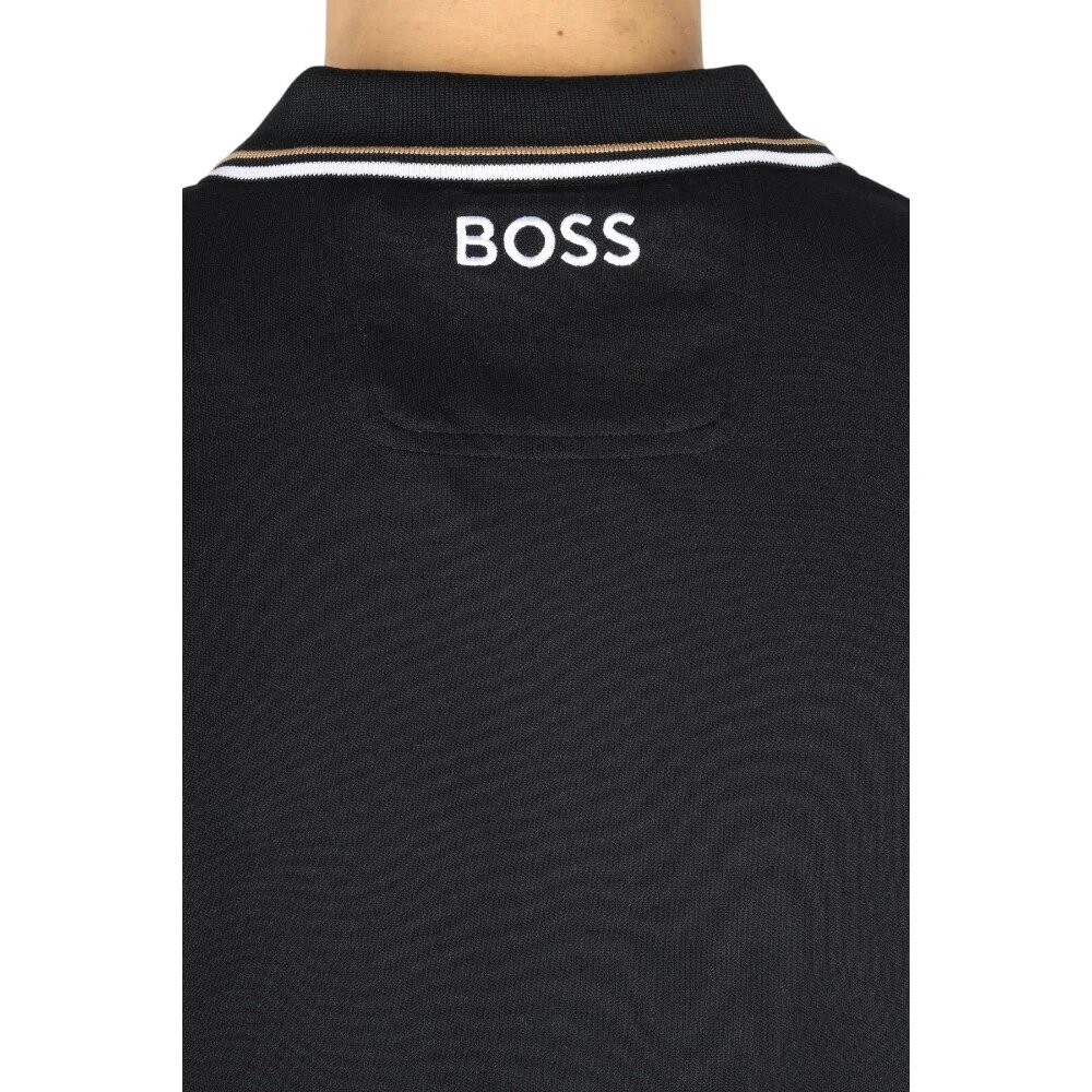 Поло BOSS, размер S, черный — фото 1