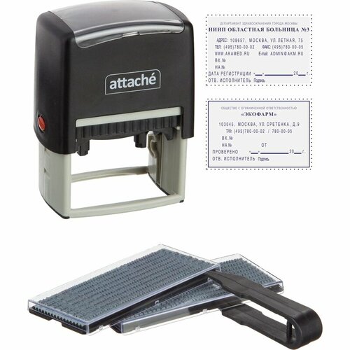 Штамп самонаборный Attache 810 стр 60х40 с рамкой 1156₽