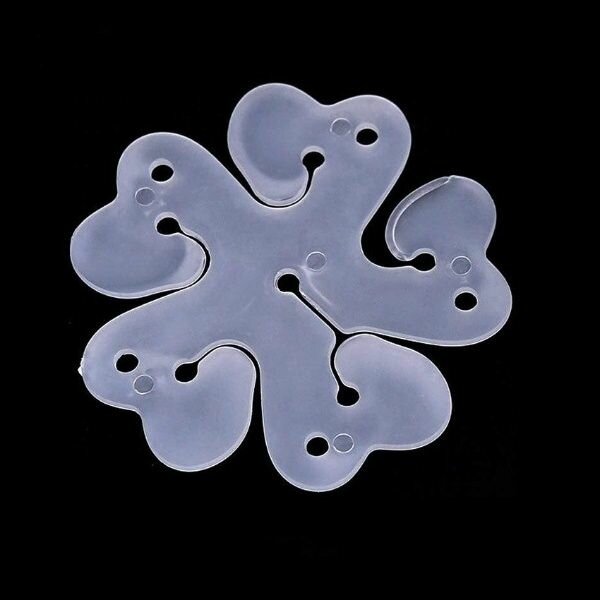 Фиксатор для шаров Дон Баллон "Цветок" 6,5 см, пластиковый прозрачный, набор 10 штук