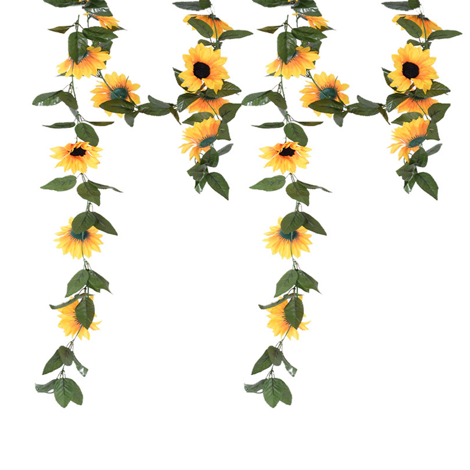 Искусственные Виноградные Лозы Подсолнухов 200 см Реалистичные Детали и Яркие Цвета Гирлянда для Садов Вечеринок и Заборов