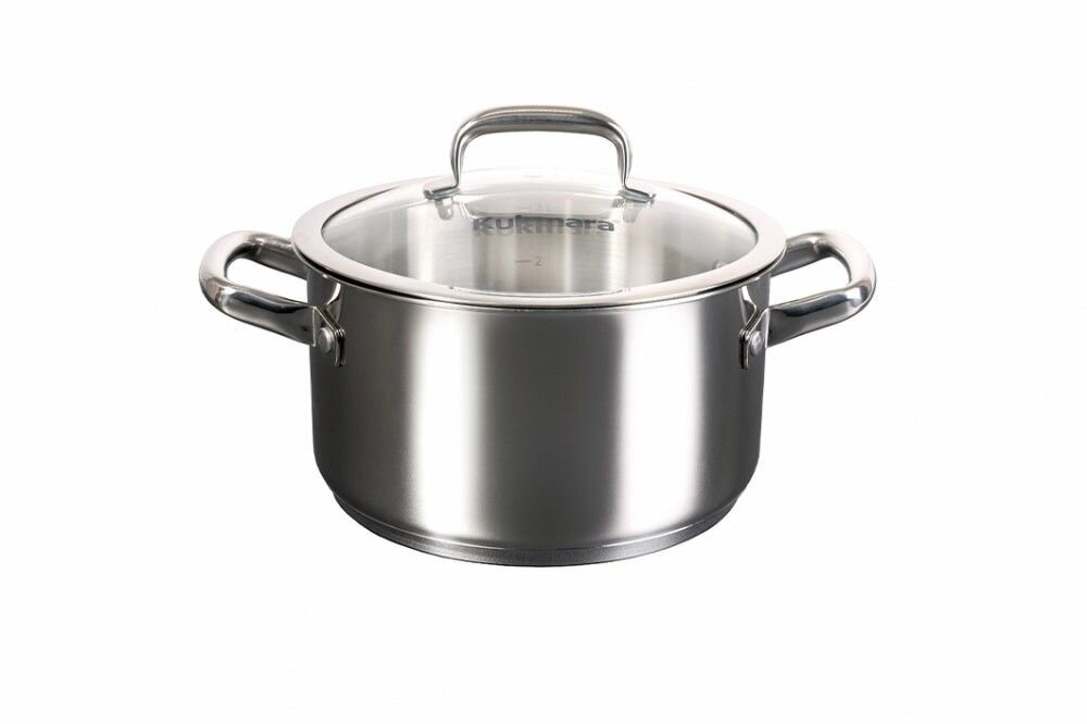 Кастрюля линии "LEON" 3л, д.20см, со стекл. крышкой — фото 1