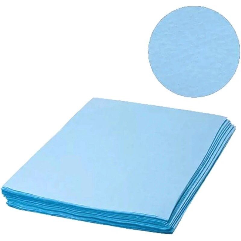 Коврик гигиен 40x50 спандбонд пл.30 голубой 100 шт/уп