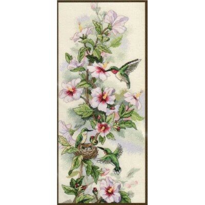 13667 Набор для вышивания крестом "Колибри",20х46см, DIMENSIONS — фото 1