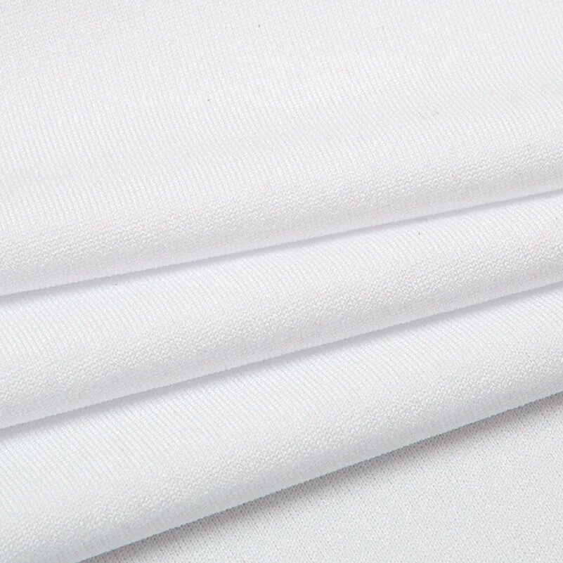 Fabcdiy Высокоэластичная трикотажная ткань из молочного шелка 0.5м х 1.7м 0.5mX1.7m Белый