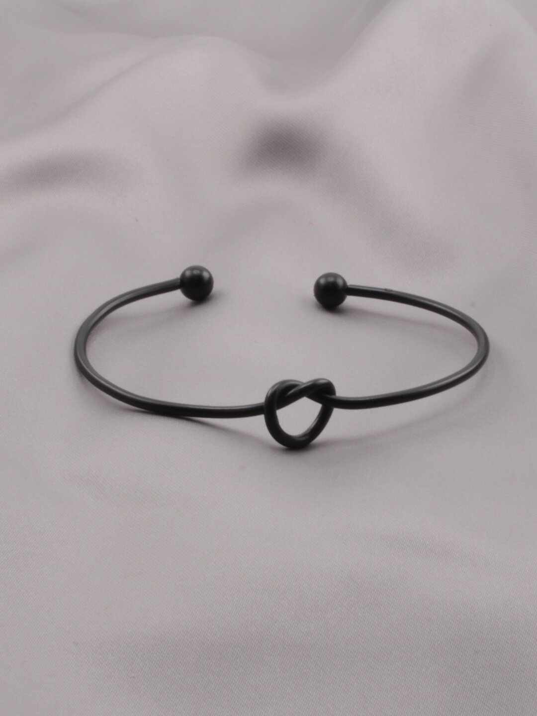 Браслет, 1 шт., размер 5.5 см, размер one size, диаметр 6.5 см, черный — фото 1