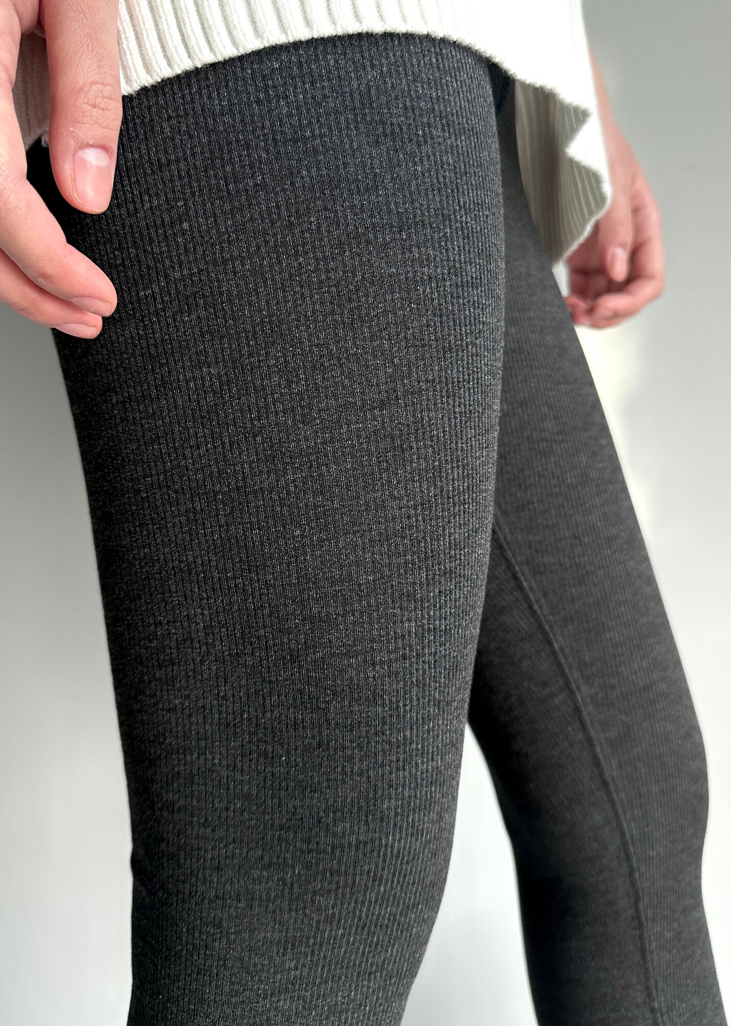 Легинсы INK Черный, темно-серый, серый, размер L, серый — фото 1