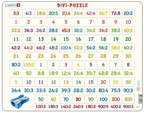 Рамка-вкладыш Larsen Математика Деление (AR9), 58 дет.
