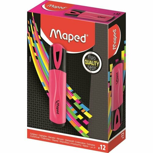 Маркер-текстовыделитель Maped FluoPeps Classic (1-5мм, розовый) (742536)