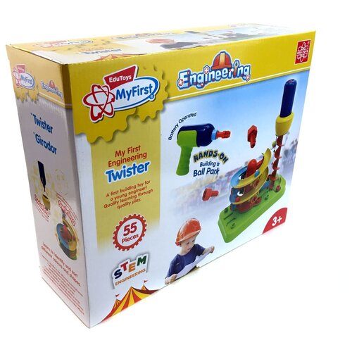 Конструктор Edu Toys My First Engineering JS022 Twister, 55 дет. конструктор edu toys my first engineering js026 пиратский корабль 51 дет