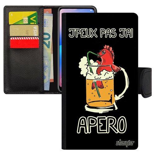 фото Чехол-книжка на смартфон iphone xs, "не могу - у меня аперитив!" карикатура предлог utaupia