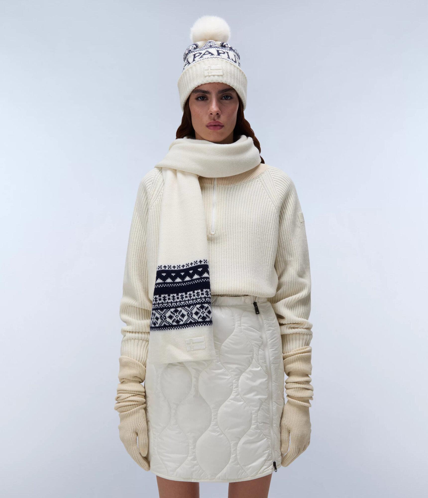 Шарф NAPAPIJRI для женщин, one size, белый