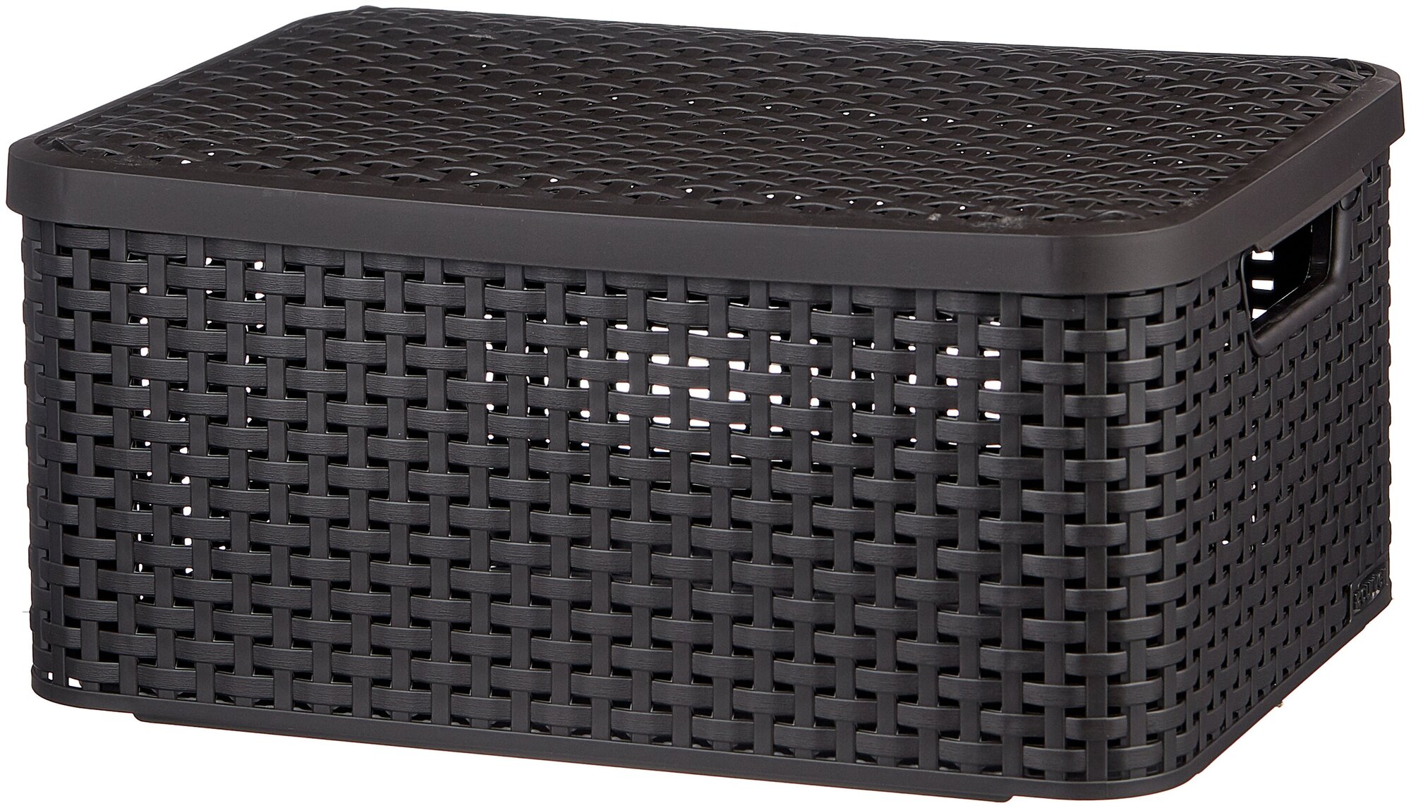 Корзина для белья CURVER с крышкой Rattan Style Box M