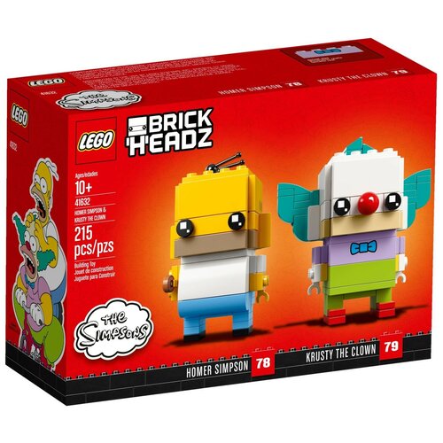 Конструктор LEGO BrickHeadz 41632 Гомер Симпсон и клоун Красти