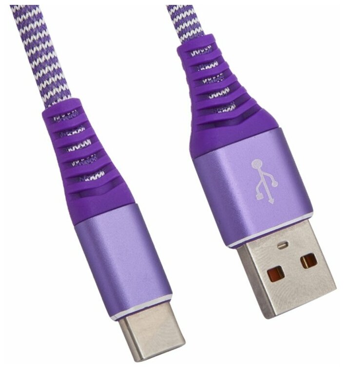 USB кабель "LP" Type-C "Носки" (фиолетовый/блистер)